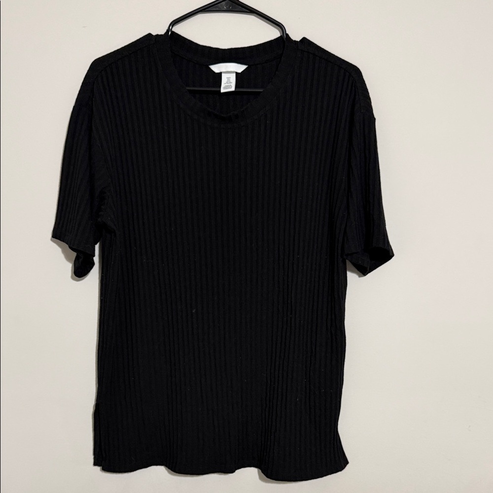 H&M Black Ribbed Top
